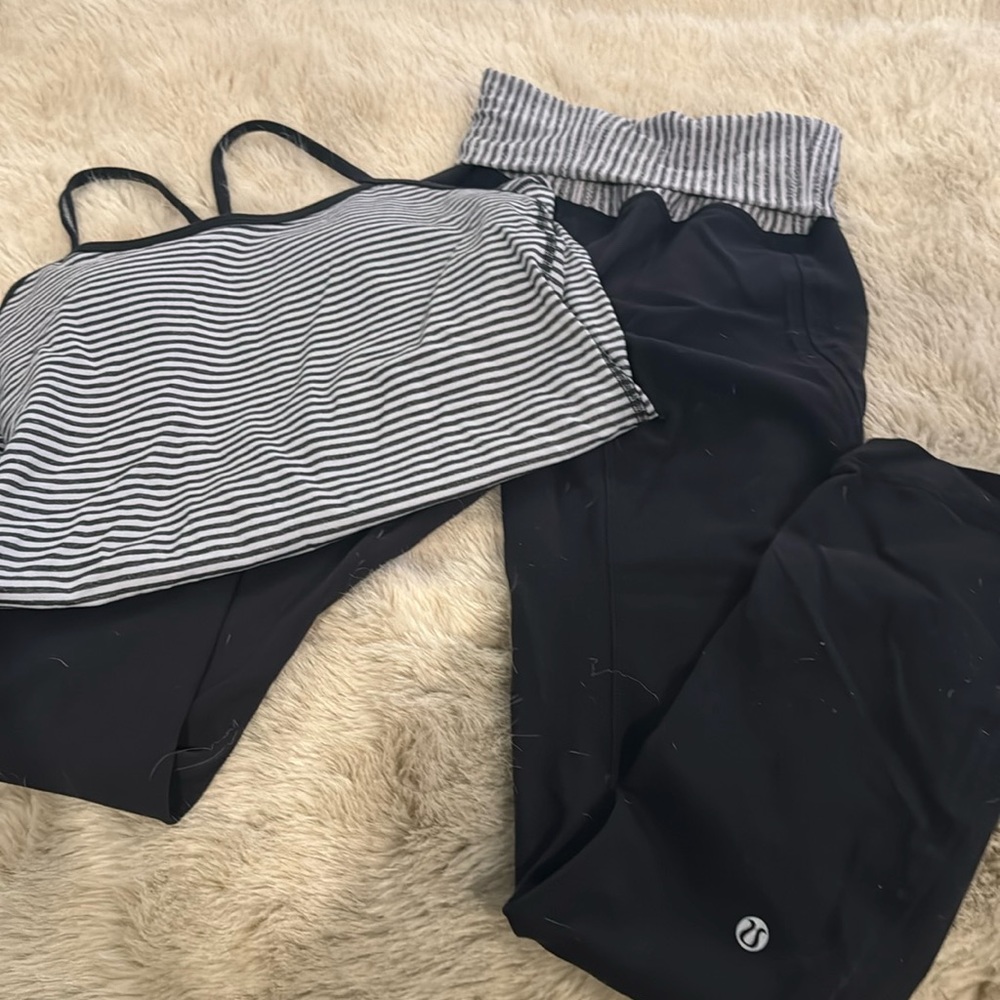 Lululemon workout top and leggings
